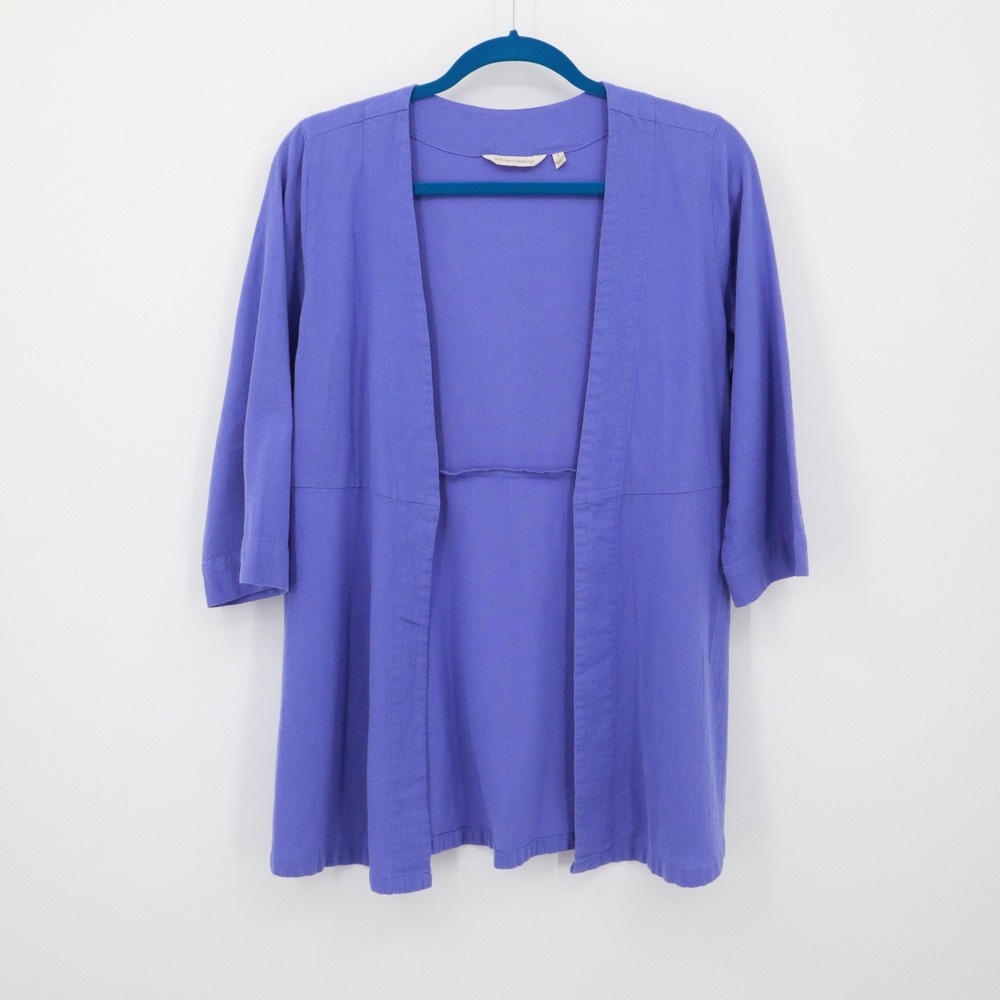 Soft Surroundings Open Front Cardigan‎ Womens Small Purple Classic Timeless Boho